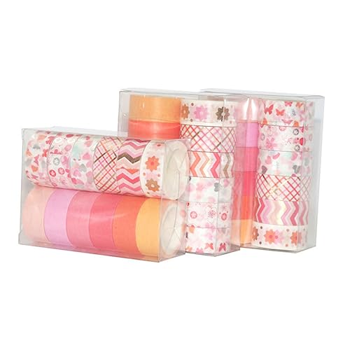 Operitacx 12 Rollen Diy Scrapbook Sticker Tapes Rotes Papier Klebeband für Bastelarbeiten Dekoratives Washi Tape für Scrapbooking und Tagebuchgestaltung von Operitacx