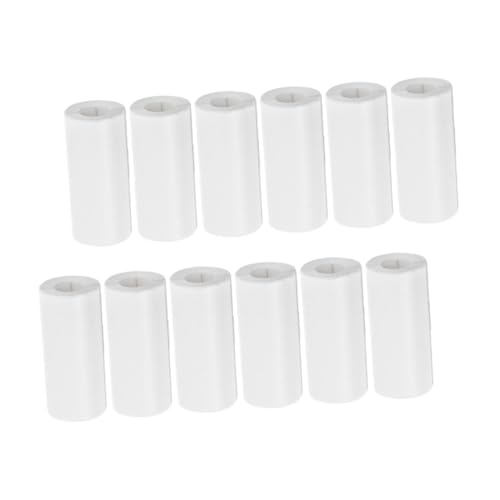 Operitacx 12 Rollen -Druckpapier Aufkleberpapier für Minidrucker Druckerpapier für Minidrucker Aufkleber für Thermodrucker Papier für tragbare Thermodrucker Thermopapier Weiß von Operitacx