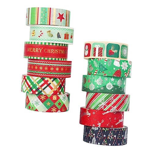 Operitacx 12 Rollen Teiliges Washi Tape Set Weihnachtsmotive Dekoratives Klebeband für Diy Basteln Festliche Masking Tapes für Notizbücher und Geschenkverpackungen Bunte Designrollen für Operitacx 12 Rollen Teiliges Washi Tape Set Weihnachtsmotive Dekoratives Klebeband für Diy Basteln Festliche Masking Tapes für Notizbücher und Geschenkverpackungen Bunte Designrollen für von Operitacx