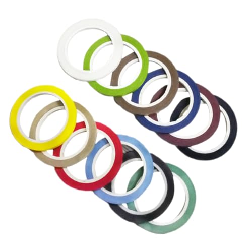 Operitacx 12 Rollen Washi Tape Dünn Farbiges Geschenkverpackungsband Scrapbooking Klebeband Vielseitig für Tagebuch Album Dekoration DIY Basteln von Operitacx
