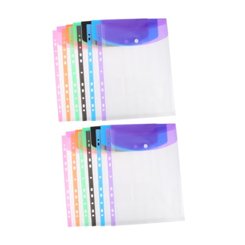 Operitacx 12 Stück Buntes Losebeutel transparente Dokumententaschen Aktenordnertaschen Dateischutzfolien Ordnertaschen aus Kunststoff Bindertaschen mit Druckknöpfen Aktentaschen PVC Operitacx 12 Stück Buntes Losebeutel transparente Dokumententaschen Aktenordnertaschen Dateischutzfolien Ordnertaschen aus Kunststoff Bindertaschen mit Druckknöpfen Aktentaschen PVC von Operitacx