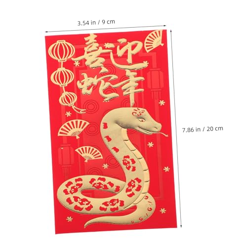 Operitacx 12 Stück Chinesische Neujahr Umschläge Jahr der Schlange Rote Geldumschläge Buntes Design Leicht Tragbar für Frühlingsfest und Geschenkverteilung Operitacx 12 Stück Chinesische Neujahr Umschläge Jahr der Schlange Rote Geldumschläge Buntes Design Leicht Tragbar für Frühlingsfest und Geschenkverteilung von Operitacx