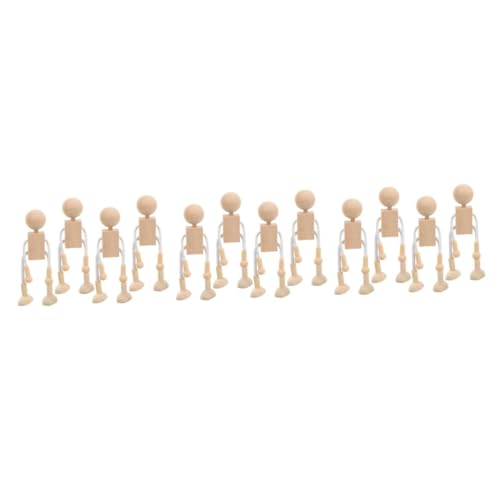 Operitacx 12 Stück DIY Holzpuppen Unfertige Roboter Figuren zum Bemalen Pädagogisches für Basteln für Zuhause Hellbraun Operitacx 12 Stück DIY Holzpuppen Unfertige Roboter Figuren zum Bemalen Pädagogisches für Basteln für Zuhause Hellbraun von Operitacx
