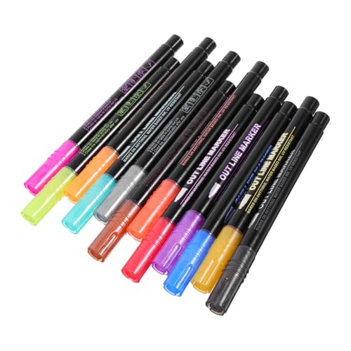 Operitacx 12 Stück Glitzerstifte mit Silbernen Highlights Doppellinien Marker für Kreative Projekte Scrapbooking Handlettering Diy Kunsthandwerk als für Teenager Operitacx 12 Stück Glitzerstifte mit Silbernen Highlights Doppellinien Marker für Kreative Projekte Scrapbooking Handlettering Diy Kunsthandwerk als für Teenager von Operitacx