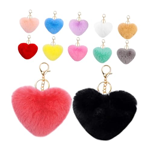 Operitacx 12 Stück Liebe Mao Ball Schlüsselbund Plüsch-schlüsselanhänger Für Herz Schlüsselanhänger Süß Schild Pom Keyrings Kunstfell Operitacx 12 Stück Liebe Mao Ball Schlüsselbund Plüsch-schlüsselanhänger Für Herz Schlüsselanhänger Süß Schild Pom Keyrings Kunstfell von Operitacx