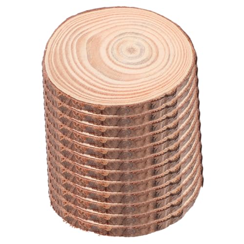 Operitacx 12 Stück Runde Holzscheiben Naturholz Unbehandelt für Diy Bastelprojekte Dicke für Dekoration Coaster Hochzeiten und Weihnachten von Operitacx