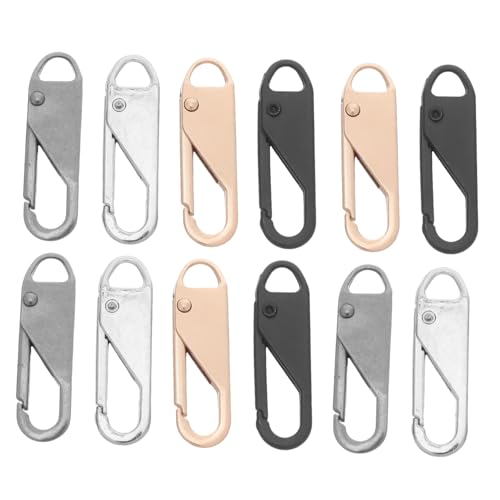 Operitacx 12 Stück Teiliges Abnehmbare Zipper Pull Tabs Strapazierfähiger Legierung Ersatz für Rucksäcke Koffer Kleidung Schnelles Einfaches Austausch Design Schwarz Gold Gunmetal Silber Operitacx 12 Stück Teiliges Abnehmbare Zipper Pull Tabs Strapazierfähiger Legierung Ersatz für Rucksäcke Koffer Kleidung Schnelles Einfaches Austausch Design Schwarz Gold Gunmetal Silber von Operitacx