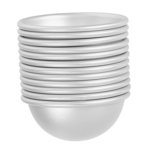 Operitacx 12 Stück Teiliges Aluminium Halbkugel Formen für Diy Badebomben und Desserts Hemisphären Mold Praktisch für Badekugeln und Kreative Backprojekte von Operitacx