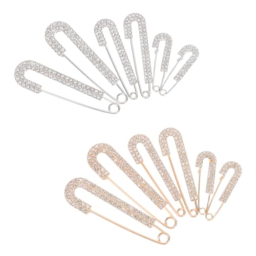 Operitacx 12 Stück Teiliges Broschen Doppelreihe Funkelnder Strass sicherheitsnadeln Stabile Metallklammern Stilvolle Damen broschen für Kleid Pullover Schal Mantel Hut Vielseitige Operitacx 12 Stück Teiliges Broschen Doppelreihe Funkelnder Strass sicherheitsnadeln Stabile Metallklammern Stilvolle Damen broschen für Kleid Pullover Schal Mantel Hut Vielseitige von Operitacx