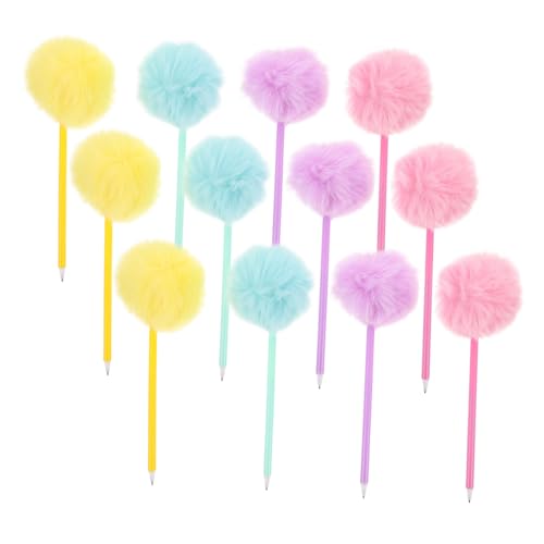 Operitacx 12 Stück Teiliges Bunte Pom Pom Kugelschreiber Kreative Flauschige Schreibgeräte mit Weichem Plüschgriff Reibungsloses Schreiben Dekorativ für Schule Büro Zuhause für Schüler und Operitacx 12 Stück Teiliges Bunte Pom Pom Kugelschreiber Kreative Flauschige Schreibgeräte mit Weichem Plüschgriff Reibungsloses Schreiben Dekorativ für Schule Büro Zuhause für Schüler und von Operitacx