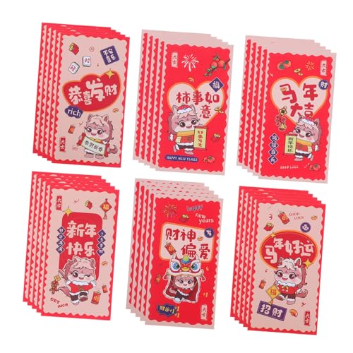 Operitacx 12 Stück Teiliges Chinesische Neujahrs-rotumschläge Jahr Des Pferdes mit Cartoon-designs Dickes Papier Sicherer Geldumschlag für Hochzeit Frühlingsfest Geburtstag Vielseitige Operitacx 12 Stück Teiliges Chinesische Neujahrs-rotumschläge Jahr Des Pferdes mit Cartoon-designs Dickes Papier Sicherer Geldumschlag für Hochzeit Frühlingsfest Geburtstag Vielseitige von Operitacx