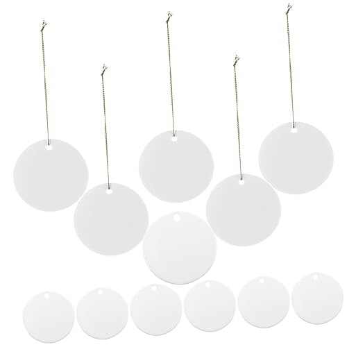 Operitacx 12 Stück Teiliges DIY Keramik Anhänger Runde Beidseitig Bemalbare Blanko Ornamente Handbemalte Tags für Basteln Dekoration und Kreative von Operitacx