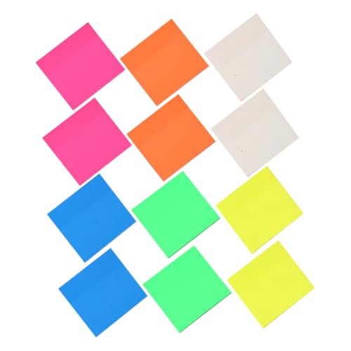 Operitacx 12 Stück Teiliges Haftnotizen mit Fluoreszierenden Ablösbaren Index Tabs Transparente Sticky Flags für Büro Schule und Effektive und Aufgabenverwaltung von Operitacx