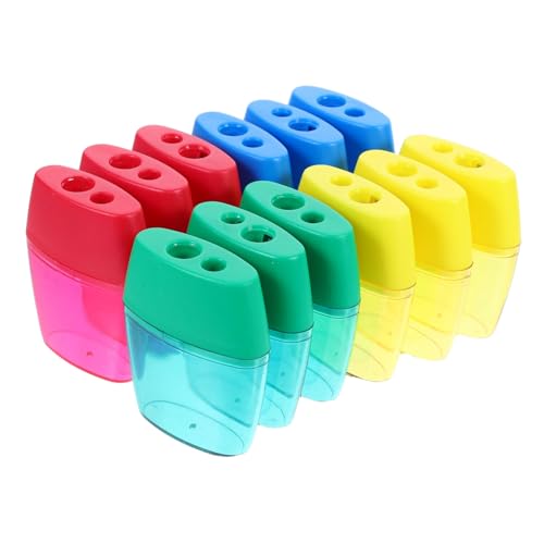Operitacx 12 Stück Teiliges Handheld Bleistiftspitzer aus Kunststoff Manuelle Doppelte Loch Anspitzer für Büro Schule und Zuhause mit Ergonomischem Design und Zwei Lochgrößen Operitacx 12 Stück Teiliges Handheld Bleistiftspitzer aus Kunststoff Manuelle Doppelte Loch Anspitzer für Büro Schule und Zuhause mit Ergonomischem Design und Zwei Lochgrößen von Operitacx