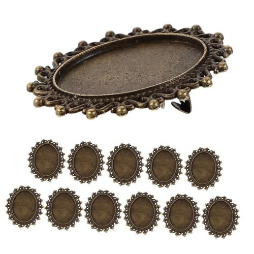 Operitacx 12 Stück Teiliges Ovaler Brooch Pin Backs aus Langlebigem mit Sicherem Verschluss für DIY Schmuckherstellung und Bastelprojekte für Kreative Geschenkideen und Personalisierte von Operitacx