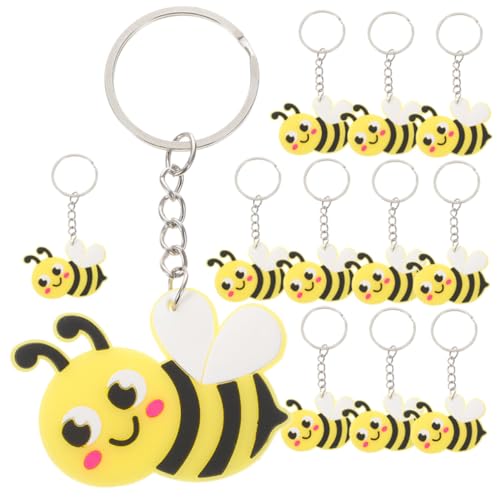 Operitacx 12 Stück Teiliges Schlüsselanhänger Niedlichen Cartoon bienen Langlebig aus PVC und Metall Modische Taschenanhänger für Rucksäcke und Schlüssel Praktisches Accessoire für von Operitacx