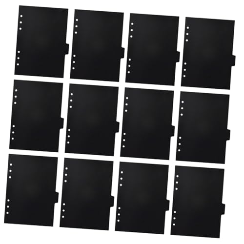 Operitacx 12 Stück Teiliges Schwarze PP Trennblätter mit Design Langlebige Register für Ringbuch Notizbuch Effiziente Seitenorganisation für Büro und Studium Operitacx 12 Stück Teiliges Schwarze PP Trennblätter mit Design Langlebige Register für Ringbuch Notizbuch Effiziente Seitenorganisation für Büro und Studium von Operitacx