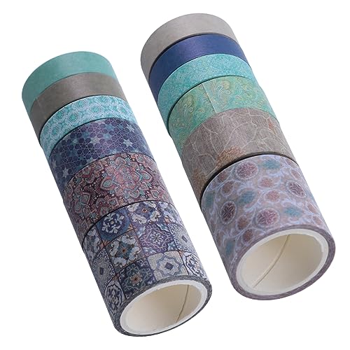 Operitacx 12 Stück Teiliges Set Vintage Washi Tape Dekoratives Klebeband für DIY Projekte Scrapbooking und Journals Leicht Ablösbar Rückstandsfrei Hochwertigen Papieren Gefertigt von Operitacx