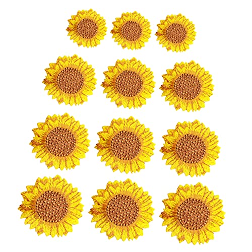 Operitacx 12 Stück Teiliges Sonnenblumen Aufnäher Bestickte Bügel Patches für Kleidung Taschen Hüte Diy Applikationen zur Dekoration und Reparatur mit Hitzeaktivierbarem Rückkleber Operitacx 12 Stück Teiliges Sonnenblumen Aufnäher Bestickte Bügel Patches für Kleidung Taschen Hüte Diy Applikationen zur Dekoration und Reparatur mit Hitzeaktivierbarem Rückkleber von Operitacx