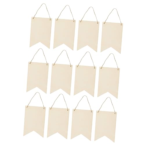 Operitacx 12 Stück Teiliges Unfertige Holzanhänger zum Beschriften Blanko Deko Tags aus Naturholz Langlebige Sichere Holzschilder für Diy Basteln Geburtstags und Weihnachtsfeier Dekoration von Operitacx