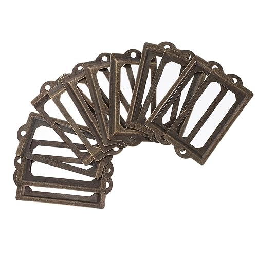 Operitacx 12 Stück Teiliges Vintage Metall Etikettenhalter Antike Schubladenbeschriftungsrahmen aus Einfache für Schrank und Schubladenorganisation Operitacx 12 Stück Teiliges Vintage Metall Etikettenhalter Antike Schubladenbeschriftungsrahmen aus Einfache für Schrank und Schubladenorganisation von Operitacx