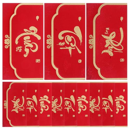Operitacx 12 Stück Vietnamesische Neujahrsrote Umschläge Jahr Des Pferdes Geldumschläge für Hochzeiten und Geburtstagsfeiern Traditionelle Rote Hongbao für Frühlingsfest von Operitacx