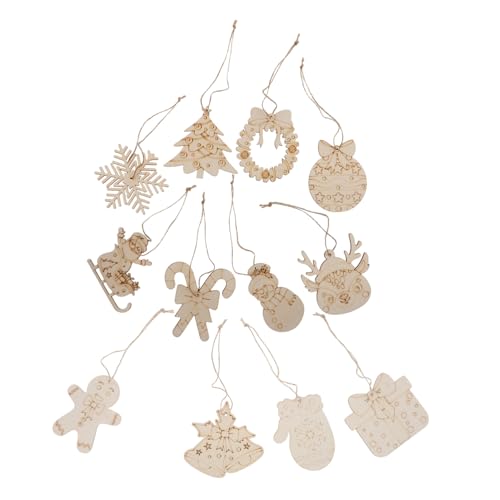 Operitacx 12 Stück Weihnachtsanhänger aus Holz unfertiger weihnachtsbaum aus holz Weihnachtsholzscheiben Holzausschnitte zum Basteln baum formen unbehandeltes zum Bemalen Khaki Operitacx 12 Stück Weihnachtsanhänger aus Holz unfertiger weihnachtsbaum aus holz Weihnachtsholzscheiben Holzausschnitte zum Basteln baum formen unbehandeltes zum Bemalen Khaki von Operitacx