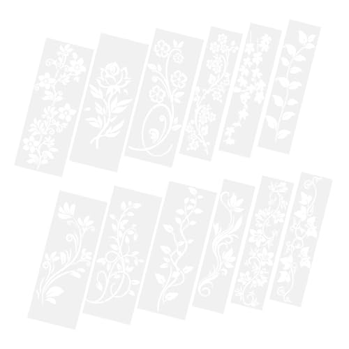 Operitacx 12 Stück Wiederverwendbare Blumenranken Schablonen für Malerei Vorlagen für Diy Projekte Wände Möbel und Stoffe für Familienaktivitäten und Nachhaltige Dekoration Operitacx 12 Stück Wiederverwendbare Blumenranken Schablonen für Malerei Vorlagen für Diy Projekte Wände Möbel und Stoffe für Familienaktivitäten und Nachhaltige Dekoration von Operitacx
