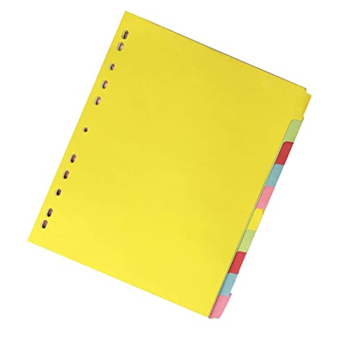 Operitacx 12-teiliges Set A4 11-loch Karteikarten Papier Registerteiler für Ordnerteiler Kategorie Organisation von Operitacx