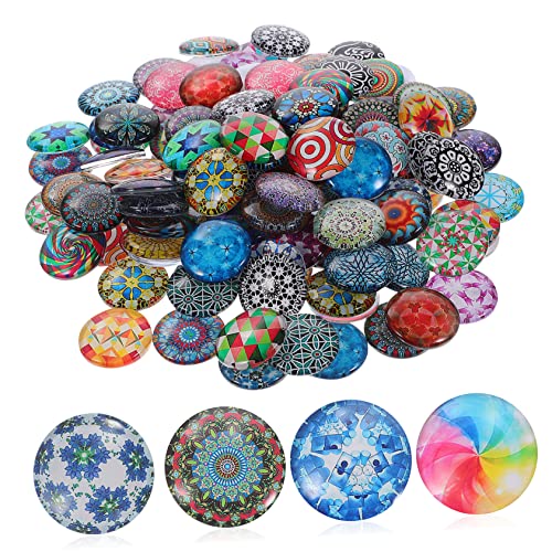 Operitacx 120 Stück Diy Cabochons Runde Bunte Schmucksteine für Ohrringe und Schlüsselanhänger Hochwertige Deko Accessoires für Kreative Projekte Operitacx 120 Stück Diy Cabochons Runde Bunte Schmucksteine für Ohrringe und Schlüsselanhänger Hochwertige Deko Accessoires für Kreative Projekte von Operitacx