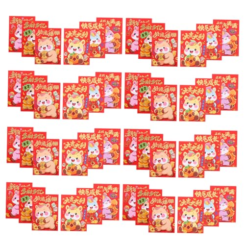 Operitacx 120 Stück Jahr Des Pferdes Glücksgeldumschläge mit Cartoon Pferd Design Traditionelle Rote Umschläge für Frühlingsfest Langlebig und Festlich als für Angehörige Operitacx 120 Stück Jahr Des Pferdes Glücksgeldumschläge mit Cartoon Pferd Design Traditionelle Rote Umschläge für Frühlingsfest Langlebig und Festlich als für Angehörige von Operitacx