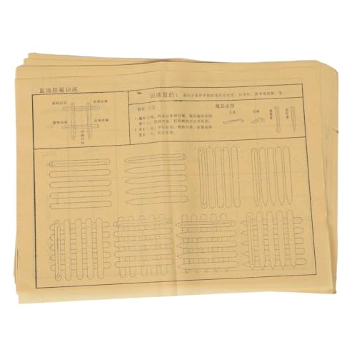 Operitacx 120 Stück Kalligraphie Papierblätter Übungspapier Für Chinesische Kalligraphie Zum Erlernen Der Von Anfängern Standardstrichen Und Schreibfähigkeiten Operitacx 120 Stück Kalligraphie Papierblätter Übungspapier Für Chinesische Kalligraphie Zum Erlernen Der Von Anfängern Standardstrichen Und Schreibfähigkeiten von Operitacx