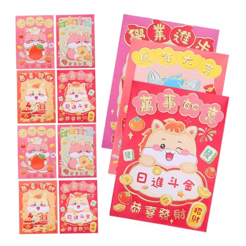 Operitacx 120 Stück Pferde Rote Umschläge Glückliche Geldumschläge für Chinesisches Neujahr Frühlingsfest Hongbao mit Traditionellem Design als für Familie und Freunde von Operitacx