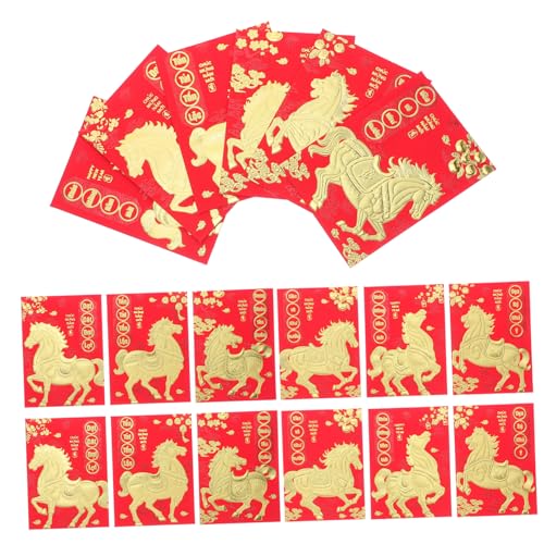 Operitacx 120 Stück Teiliges Vietnamesische Neujahrsumschläge Pferde Li Xi Umschläge aus Papier mit Lebendigem Druck Traditionelle Hong Bao für Geldgeschenke und Festlichkeiten Operitacx 120 Stück Teiliges Vietnamesische Neujahrsumschläge Pferde Li Xi Umschläge aus Papier mit Lebendigem Druck Traditionelle Hong Bao für Geldgeschenke und Festlichkeiten von Operitacx