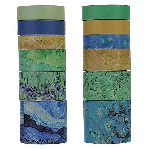 Operitacx 12Stücke Dekoratives Klebeband Set Washi Tape für Notizbücher Scrapbooking und DIY Projekte Abbaubares Papierband von Operitacx