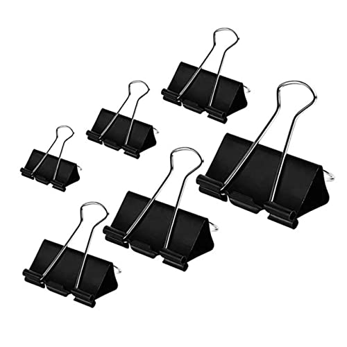 Operitacx 130 Stück Teiliges Schwarze Binder Clips Büroklammern in Verschiedenen für Büro Schule und Zuhause Wiederverwendbar und Praktisch zur Ablage Operitacx 130 Stück Teiliges Schwarze Binder Clips Büroklammern in Verschiedenen für Büro Schule und Zuhause Wiederverwendbar und Praktisch zur Ablage von Operitacx