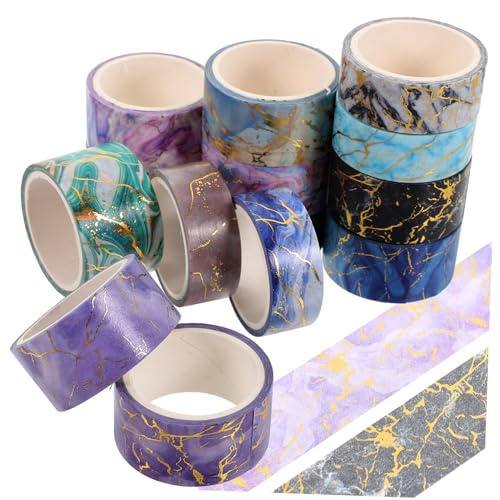 Operitacx 14 Rollen Marmor Washi Tape Dekoratives Klebeband mit Goldfolie Vielseitig für Scrapbooking Journaling Diy Bastelarbeiten Tagebücher Planer pro Rolle Farbiges Masking Tape Operitacx 14 Rollen Marmor Washi Tape Dekoratives Klebeband mit Goldfolie Vielseitig für Scrapbooking Journaling Diy Bastelarbeiten Tagebücher Planer pro Rolle Farbiges Masking Tape von Operitacx