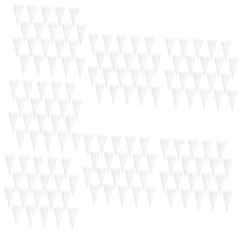 Operitacx 140 Stk Papierbrunnen Zapfen Aus Rosenblättern Kegelhalterständer Blütenkegel Konfetti- Aus Papier Eisblumenhalter Konfetti-papierkegel Weiß Hochzeit Blumenpapier von Operitacx