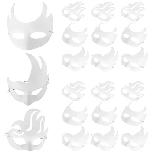 Operitacx 15 Stück Pappmaché-Masken Unbemalte Halloween-Maskenmaske Bemalbare Weiße Papiermaske Für Halloweenkostüme Maskenpartys Karneval Künstlerische Projekte Operitacx 15 Stück Pappmaché-Masken Unbemalte Halloween-Maskenmaske Bemalbare Weiße Papiermaske Für Halloweenkostüme Maskenpartys Karneval Künstlerische Projekte von Operitacx