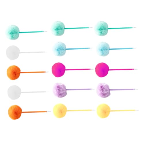 Operitacx 15 Stück Teiliges Bunte Flauschige Pom Pom Kugelschreiber mit Herzförmigen Spitzen Niedliche Bunte Schreibstifte für Schule Büro Weihnachts Partygeschenke für Mädchen Operitacx 15 Stück Teiliges Bunte Flauschige Pom Pom Kugelschreiber mit Herzförmigen Spitzen Niedliche Bunte Schreibstifte für Schule Büro Weihnachts Partygeschenke für Mädchen von Operitacx