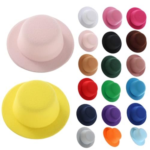 Operitacx 15 Stück Teiliges Miniatur Puppenhüte Bunte DIY Lolita Hüte für Puppenmode Hochzeit Dekoration und Bastelprojekte Elegante Kleine Kopfbedeckungen für Puppen und Sammler von Operitacx