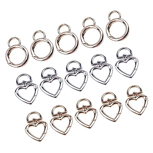 Operitacx 15 Stück Teiliges Set Zinklegierung Schlüsselanhänger Zubehör Herzform Rundform Schlüsselringe zur Dekoration Diy Schlüsselhalter für Taschen Schlüssel Silber Gold Operitacx 15 Stück Teiliges Set Zinklegierung Schlüsselanhänger Zubehör Herzform Rundform Schlüsselringe zur Dekoration Diy Schlüsselhalter für Taschen Schlüssel Silber Gold von Operitacx