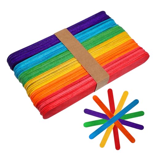 Operitacx 150 Stück Bunte Jumbo Holzstäbchen Naturbelassene Popsicle Craft Sticks für DIY Bastelprojekte Glatte Ungiftige Holzstäbe für Schule Party und Kreative Handarbeiten Operitacx 150 Stück Bunte Jumbo Holzstäbchen Naturbelassene Popsicle Craft Sticks für DIY Bastelprojekte Glatte Ungiftige Holzstäbe für Schule Party und Kreative Handarbeiten von Operitacx