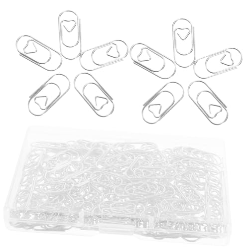 Operitacx 150 Stück Kleine Metall Papierklammern in Herzform Kreative Büroklammern für Dokumente Notizen Karten Stabile Dekorative Clips für Büro Schule Home Office Silberfarben Operitacx 150 Stück Kleine Metall Papierklammern in Herzform Kreative Büroklammern für Dokumente Notizen Karten Stabile Dekorative Clips für Büro Schule Home Office Silberfarben von Operitacx