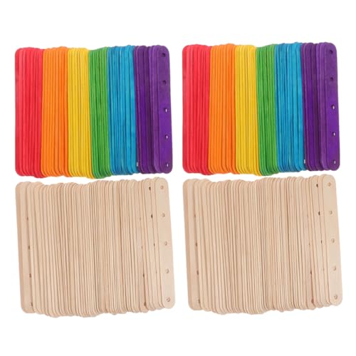 Operitacx 150 Stück Teiliges Kleine Holzstücke mit Löchern Farbige und Naturfarbene Bastelstäbe aus Massivem Holz für DIY Holzmodelle Schulprojekte Heimdekoration und Kreative Operitacx 150 Stück Teiliges Kleine Holzstücke mit Löchern Farbige und Naturfarbene Bastelstäbe aus Massivem Holz für DIY Holzmodelle Schulprojekte Heimdekoration und Kreative von Operitacx