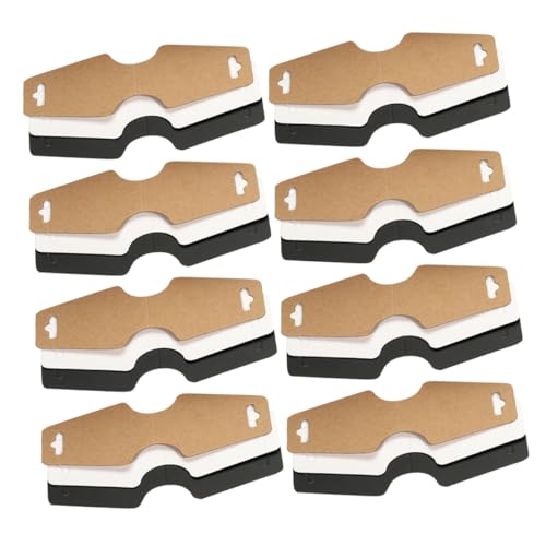Operitacx 150 Stück Teiliges Schmuckkarten Dickem Kraftpapier Faltbare Blanko Displaykarten in Khaki und Dunkel für Armbänder Schlüsselanhänger und Haargummis Praktische Schmuckverpackung von Operitacx