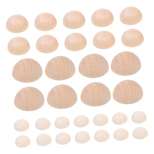 Operitacx 150Stücke Unfertige Halbe Holzkugeln Naturholz DIY Bastelmaterial für Schmuckherstellung und Kunstprojekte Operitacx 150Stücke Unfertige Halbe Holzkugeln Naturholz DIY Bastelmaterial für Schmuckherstellung und Kunstprojekte von Operitacx
