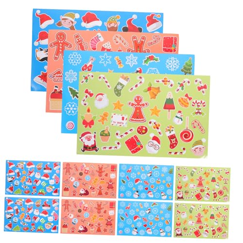 Operitacx 16 Blatt Weihnachtsaufkleber Selbstklebende Etiketten für Umschläge Weihnachtsdekoration für Kinderpartys Einfache Handhabung Starker Halt Operitacx 16 Blatt Weihnachtsaufkleber Selbstklebende Etiketten für Umschläge Weihnachtsdekoration für Kinderpartys Einfache Handhabung Starker Halt von Operitacx