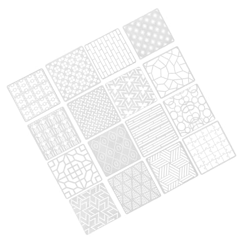 Operitacx 16 Stck. Geometrische Schablonen für Malerei Wiederverwendbare Kunststoff Zeichenschablonen für Diy Projekte Wänden und für Kreative Designs und Muster Operitacx 16 Stck. Geometrische Schablonen für Malerei Wiederverwendbare Kunststoff Zeichenschablonen für Diy Projekte Wänden und für Kreative Designs und Muster von Operitacx
