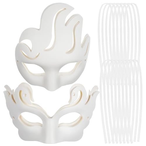 Operitacx 16 Stück Papiermaché-Masken Unbemalte Halloween-Maskenmaske Bemalbare Weiße Papiermaske Für Halloweenkostüme Maskenpartys Karneval Künstlerische Projekte Operitacx 16 Stück Papiermaché-Masken Unbemalte Halloween-Maskenmaske Bemalbare Weiße Papiermaske Für Halloweenkostüme Maskenpartys Karneval Künstlerische Projekte von Operitacx